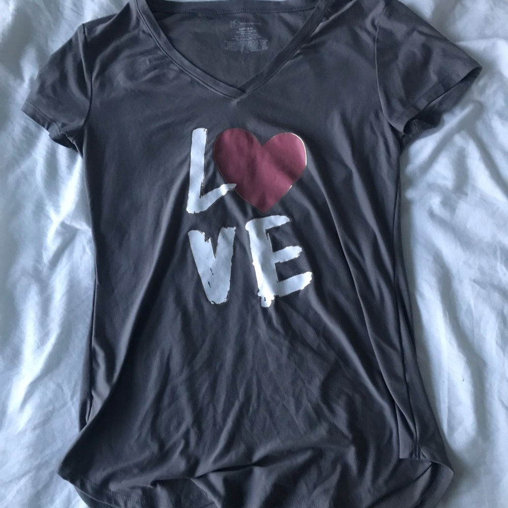Gray love T-shirt